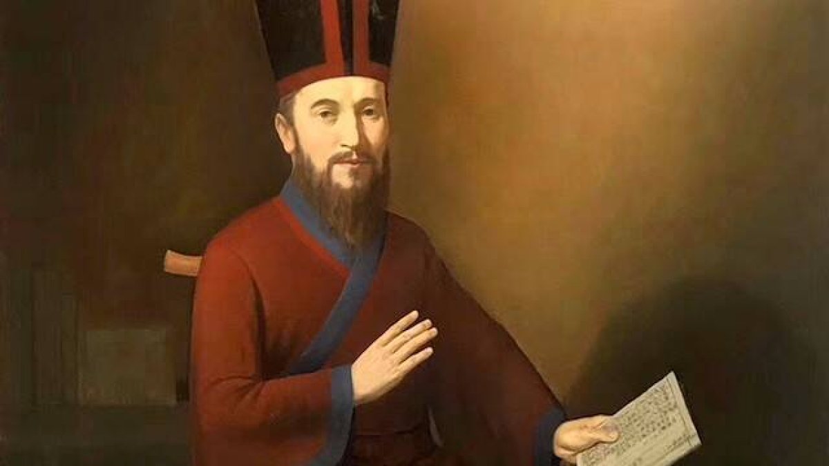 El misionero jesuita Diego de Pantoja, ataviado con traje chino, en un retrato de Wan Li.