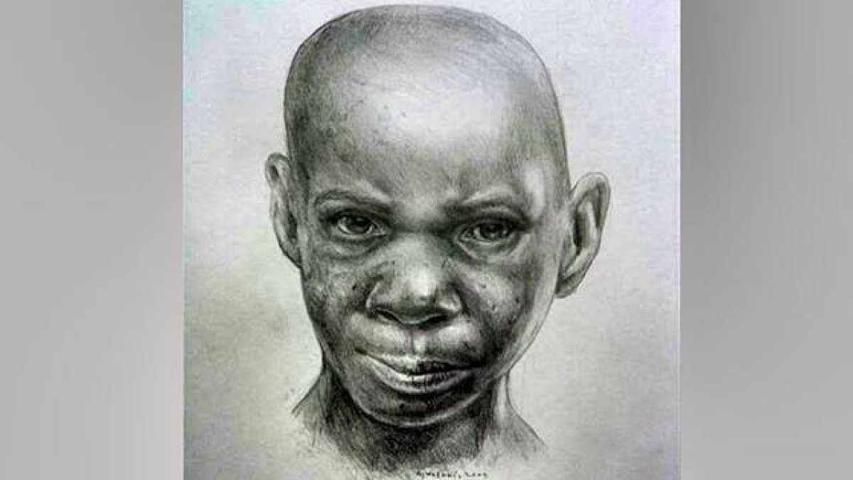 Una recreación de Benjamina, la niña de Atapuerca cuyos restos fósiles muestran que era discapacitada, y que fue cuidada por sus semejantes hasta que murió.