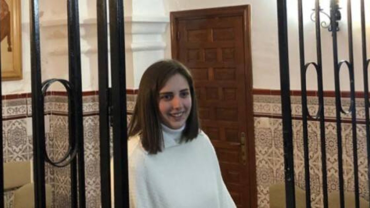 Ana María al entrar en las Concepcionistas de Hinojosa... una llamada de Dios