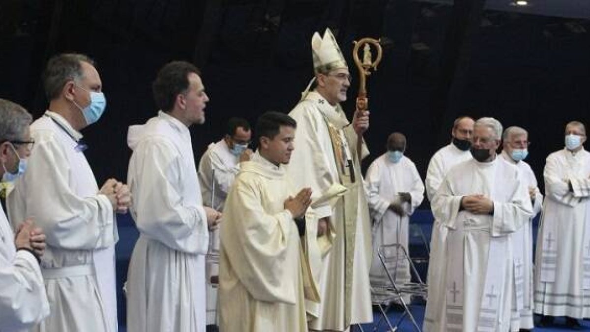 El Patriarca Pizzaballa en la Domus Galilae, el seminario Redemptoris Mater del que ya han salido varios sacerdotes a servir por las parroquias de Tierra Santa
