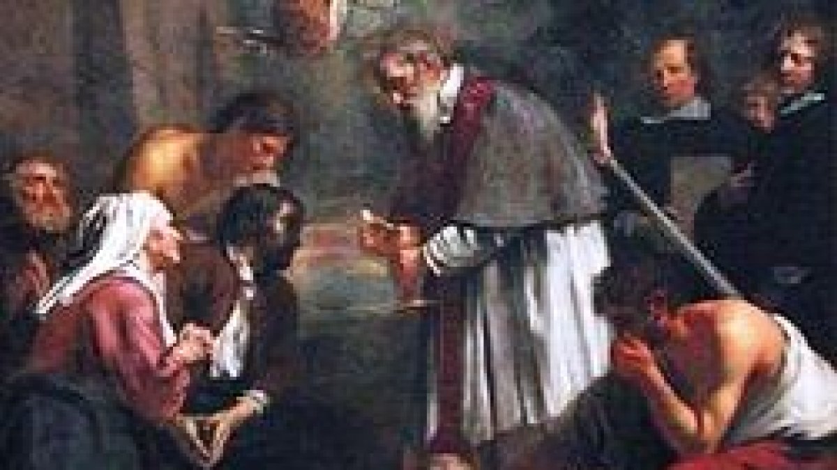 Macario socorre a los apestados en Gante.