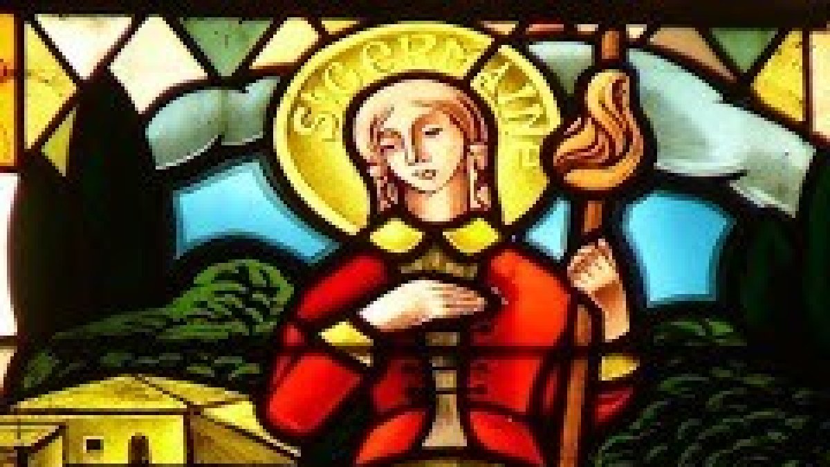 Santa Germana. Vidriera moderna.