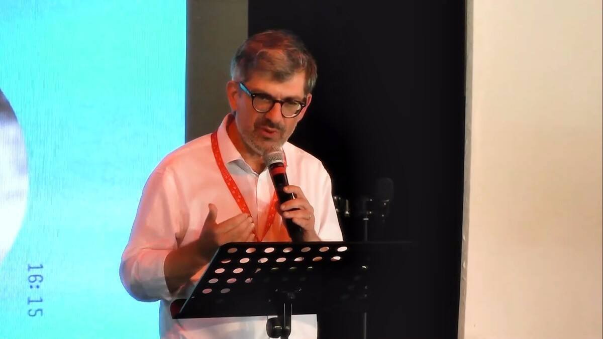 Fabrice Hadjadj, durante su participación el 2 de agosto en el Festival Next Setp 2021 de Chemin Neuf.