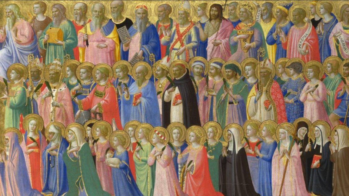 Procesión de todos los santos. Fra Angelico. National Gallery. Londres.