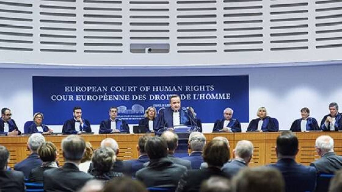Una escena en el Tribunal Europeo de Derechos Humanos, con sede en Estrasburgo