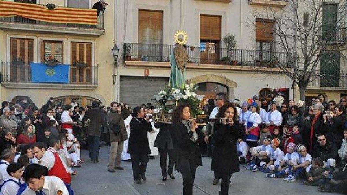 Procesión de la Inmaculada en Cambrils, Tarragona, antes de la pandemia