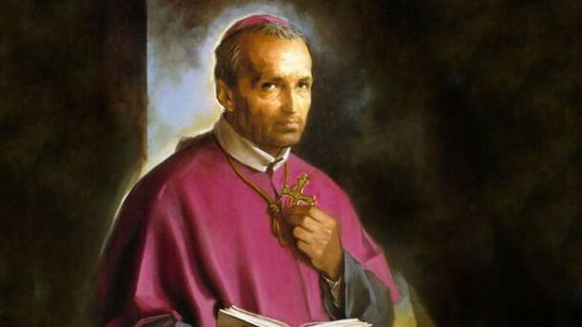Retrato clásico de San Alfonso María de Ligorio, patrón de moralistas y confesores
