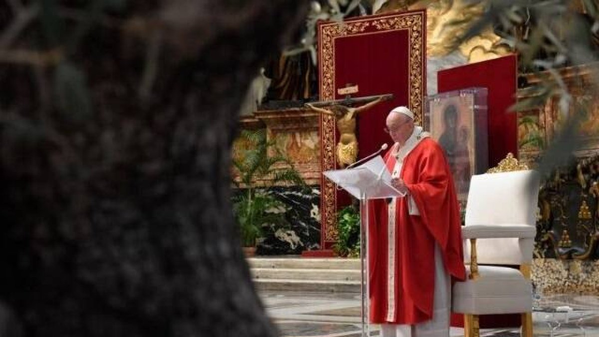 El Papa en el Domingo de Ramos de 2020, el primero con pandemia