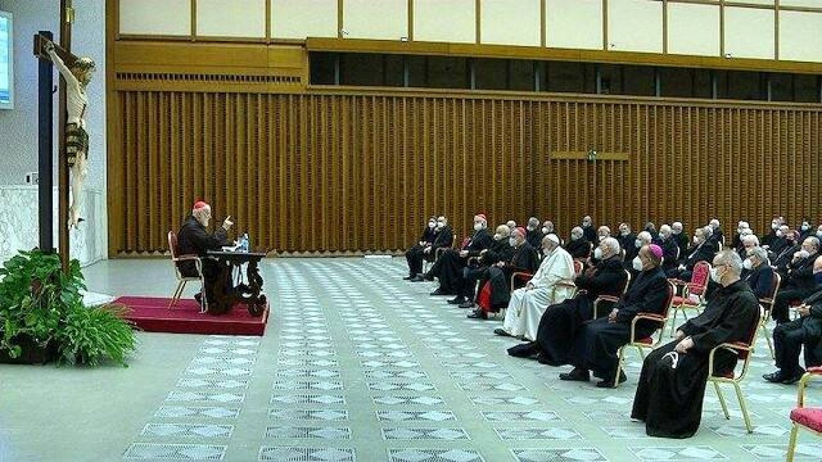 Las meditaciones cuaresmales del cardenal Cantalamessa concluyeron este viernes y se han centrado en Jesucristo: la unidad de su persona y su doble naturaleza humana y divina. Foto: Vatican News.