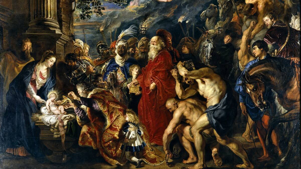 A los Reyes Magos les pedimos un poco de la luz de la fe que les hizo ponerse en camino hasta Belén. Adoración de los Reyes Magos, de Pedro Pablo Rubens (1629). Museo del Prado.