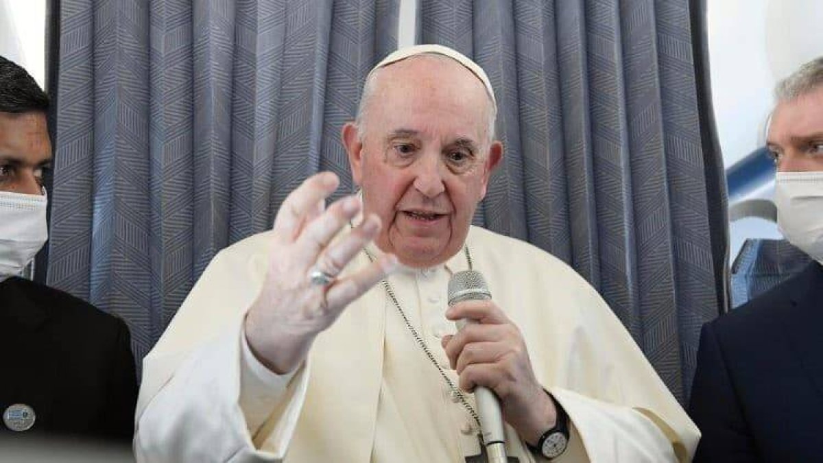 La pretensión de la Comisión Europea de que se felicite la Navidad le ha parecido al Papa propia de un «laicismo aguado». Foto: Vatican Media.