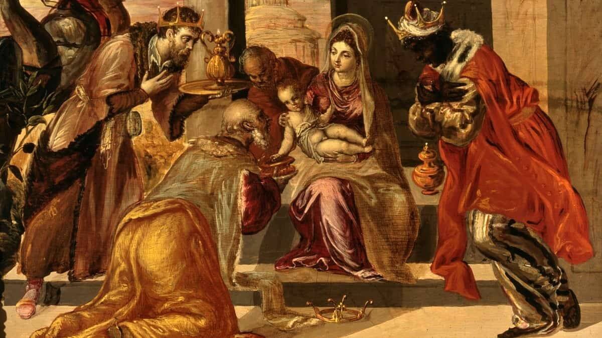 Los versos de Beatriz Villacañas muestran el deseo de Dios no como una búsqueda sin meta, sino como un hallazgo perpetuo e inagotable. En la imagen, el Niño Dios anhelado y encontrado: Adoración de los Reyes Magos (detalle), atribuido a El Greco.