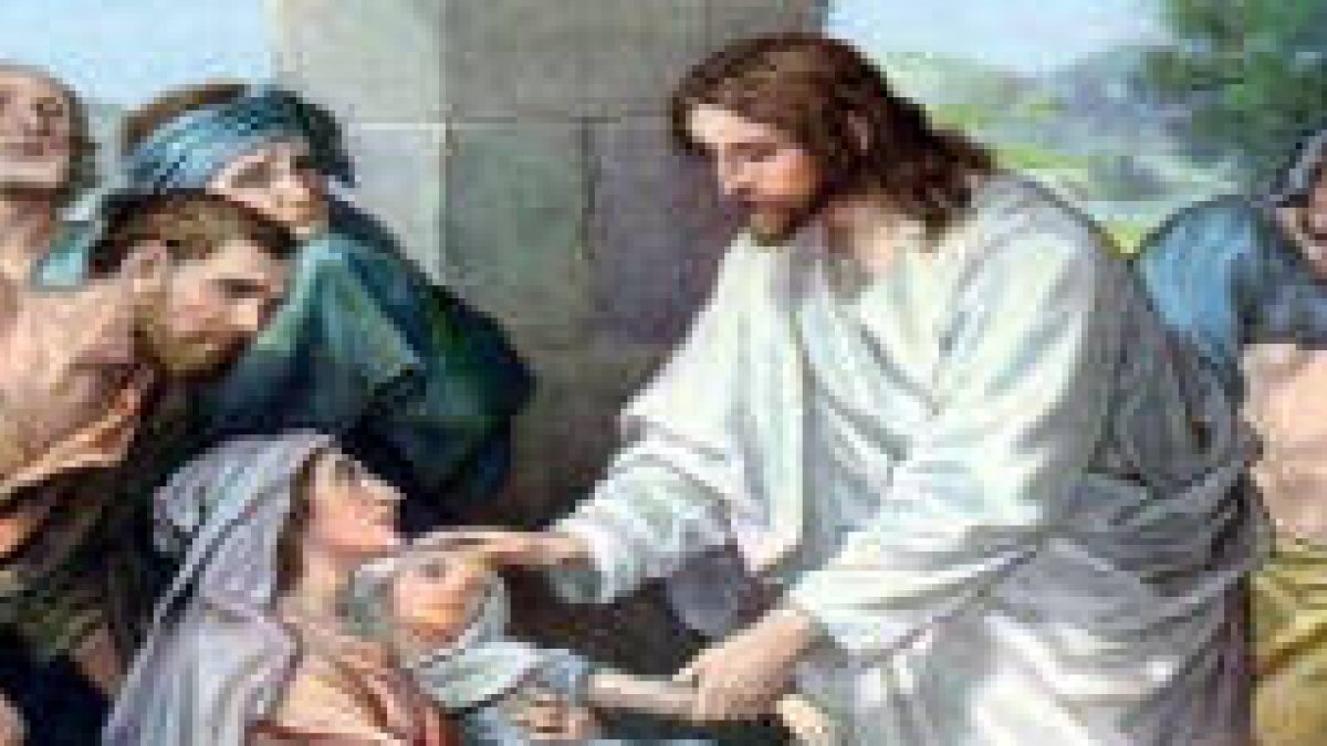 Jesús sana a la niña endemoniada