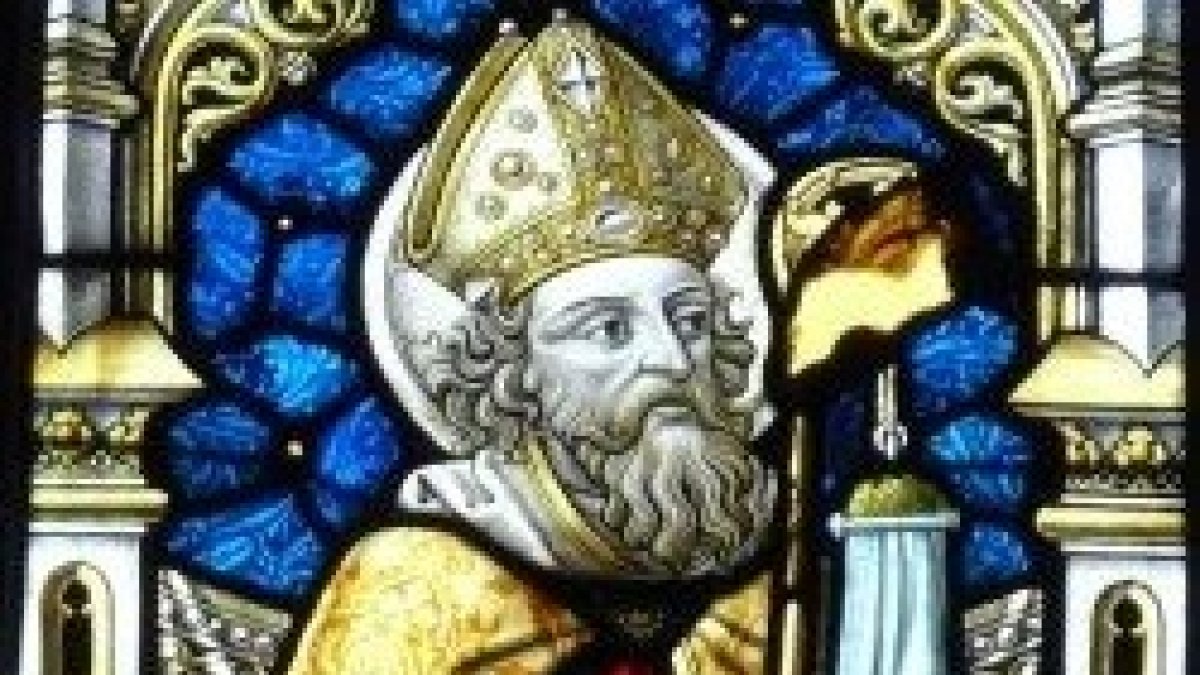 San Erembert. Vidriera en San Martín de Aalst.