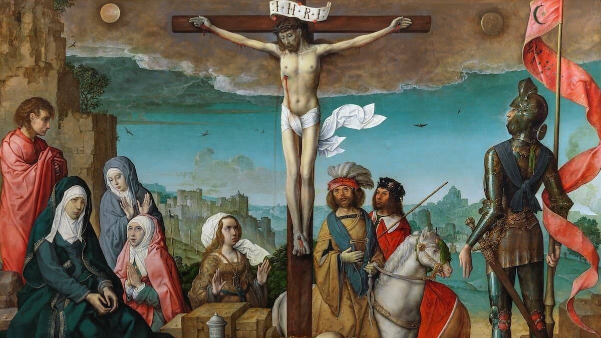 El odio cansa en su repetición asesina y el Amor perdona. «La Crucifixión» (detalle) de Juan de Flandes (1519). Museo del Prado.
