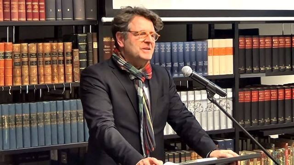 Alexander Grau, durante una intervención en 2019 ante el «think tank» Biblioteca del Conservadurismo.