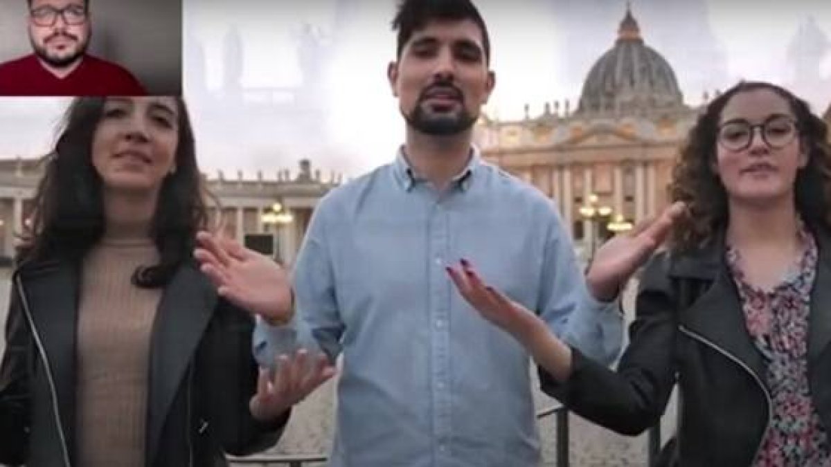 Un momento de alabanza y oración en la vigilia de Pentecostés ecuménica online de 2021