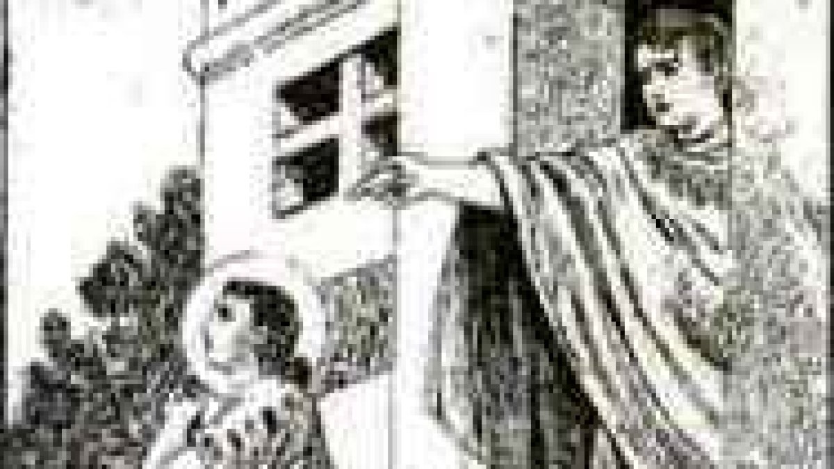 San Cirilo expulsado por su padre.