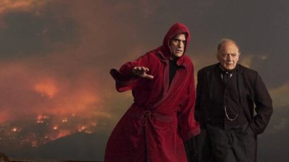 Diego es acompañado por un escritor inglés para repasar su vida... escena de The House of Jack, de Lars von Triers, que evoca a Dante y Virgilio