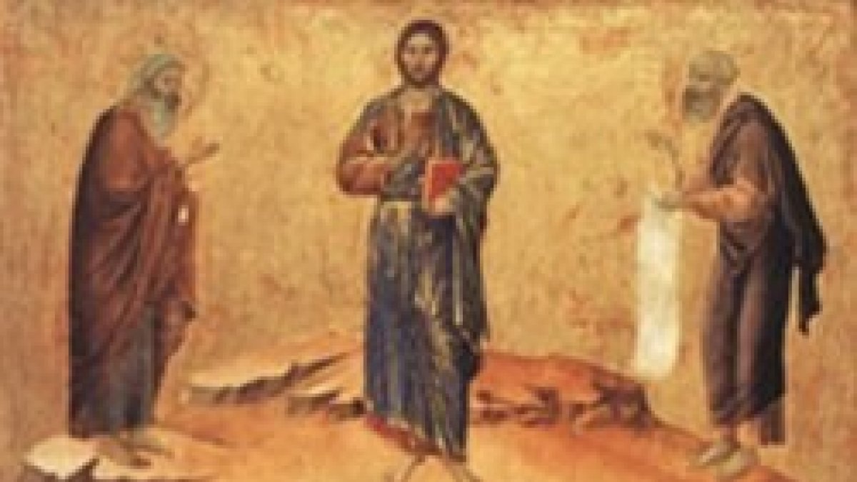 Dos hombres conversaban con Jesús