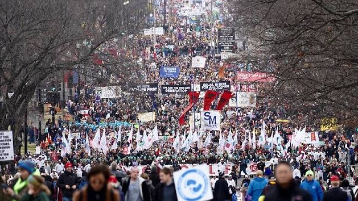Cada año decenas de miles de personas participan en la multitudinaria Marcha por la Vida en Washington DC