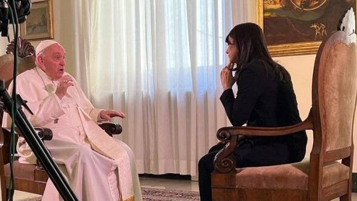 Entrevista a Francisco en RAI 1 el Viernes Santo, emitida a las 3 de la tarde... la primera desde que empezó la guerra