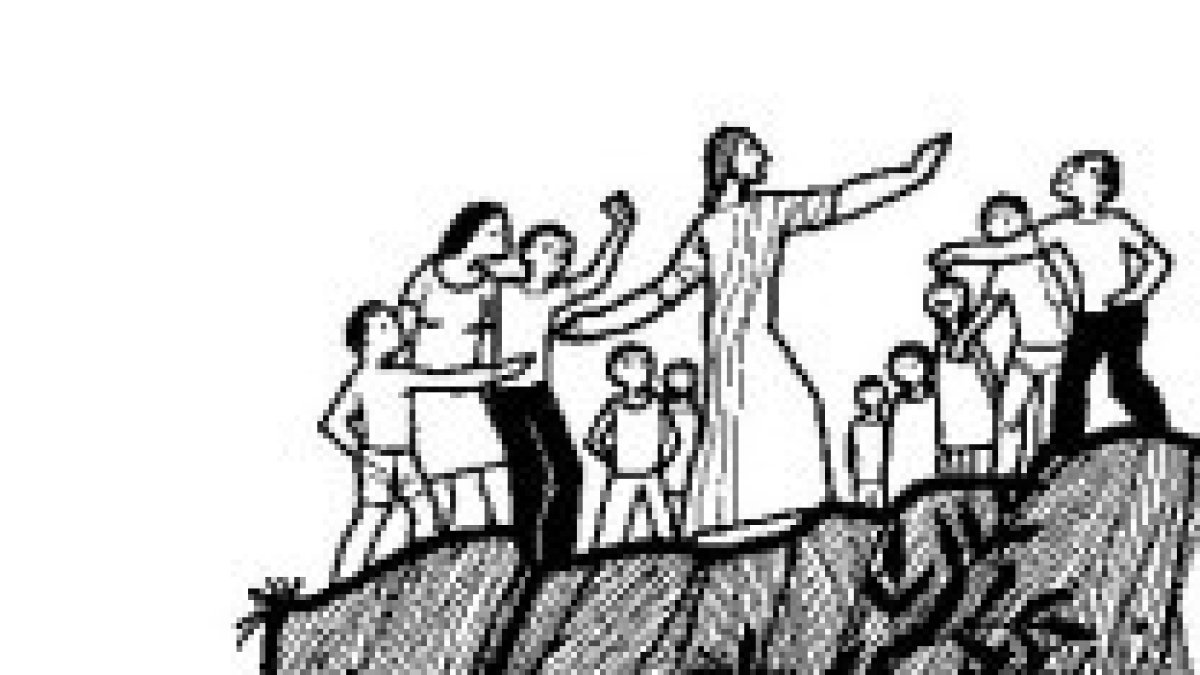 Lo echaron fuera del pueblo....a un precipicio del monte