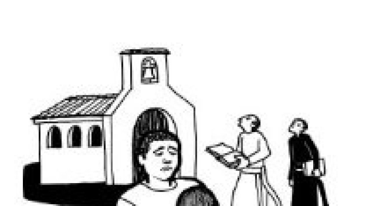 Se le acercó, le vendó las heridas.