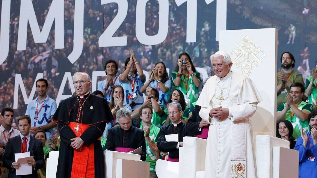 Benedicto XVI presidió en Madrid su segunda JMJ como Papa. La primera fue en Colonia, en su Alemania natal. Después viajaría también a la de Sidney, en Australia.