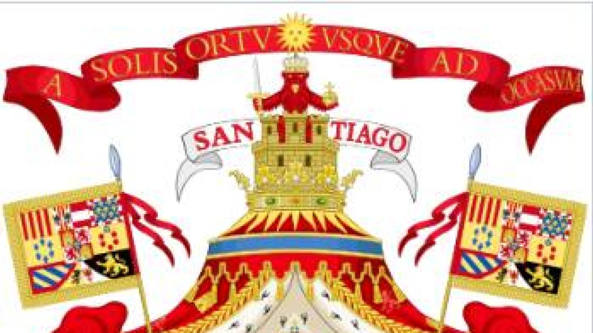 Escudo de armas de Carlos III, con el lema