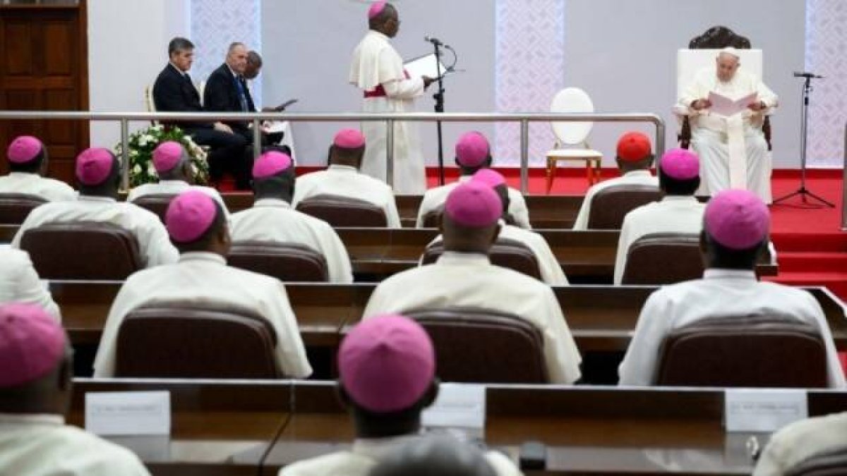 El Papa celebró el último acto en RD Congo en la sede de los obispos del país: 