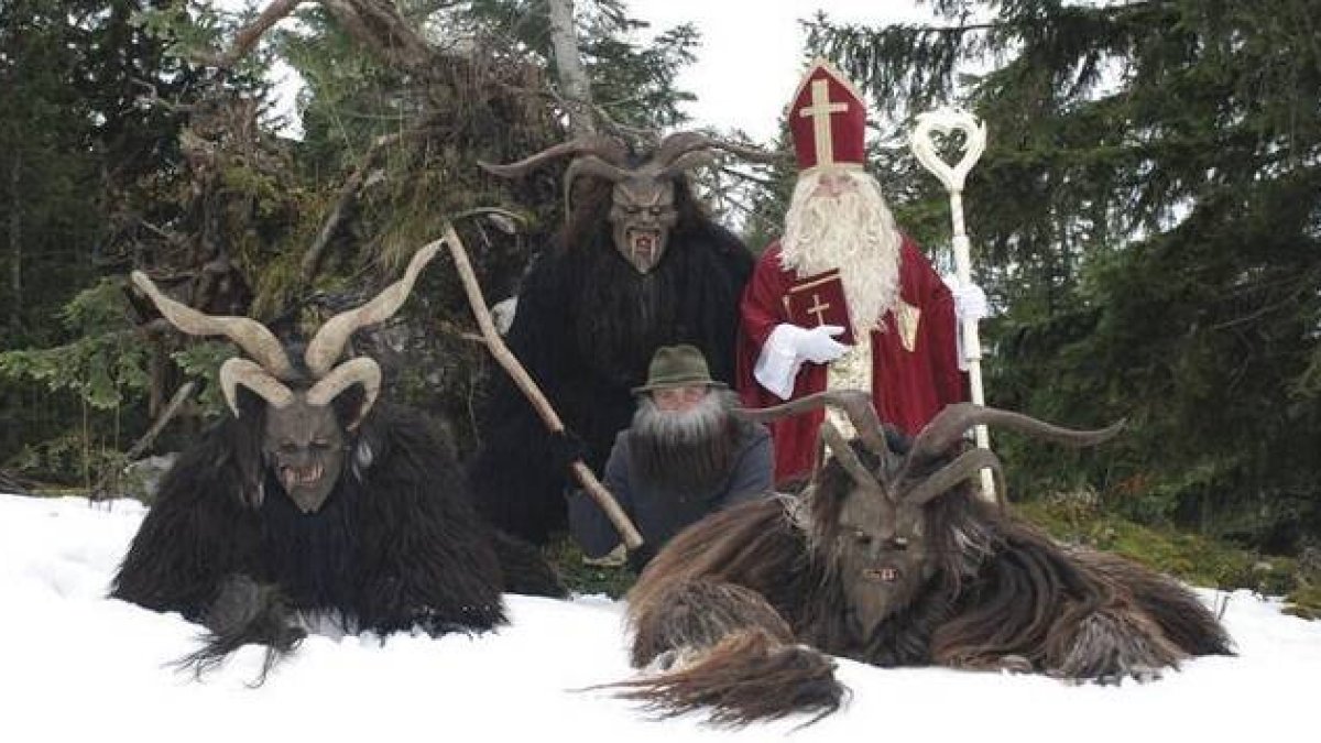 San Nicolás vence al demonio invernal Krampus, una fiesta que se celebra en los Alpes y mucho en Múnich cada 6 de diciembre