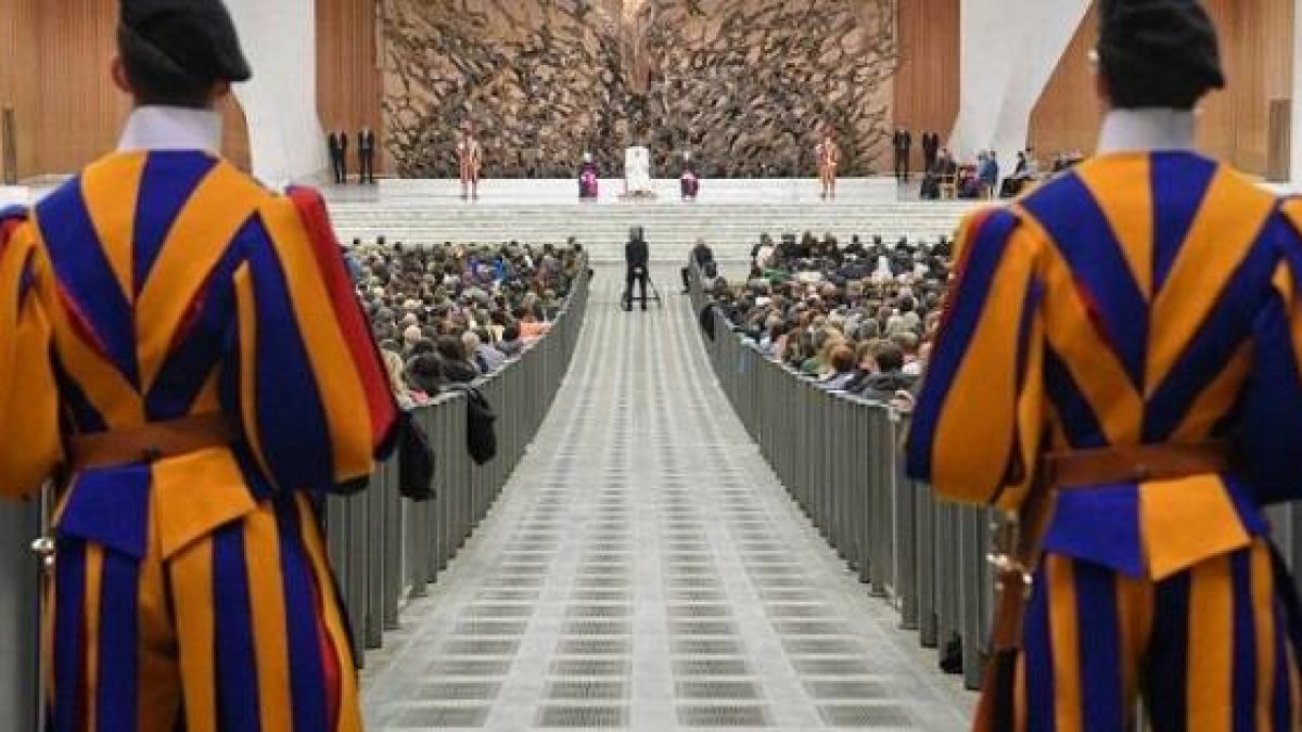 Un aspecto de la Sala Pablo VI en la audiencia del Papa Francisco del 25 de enero de 2023