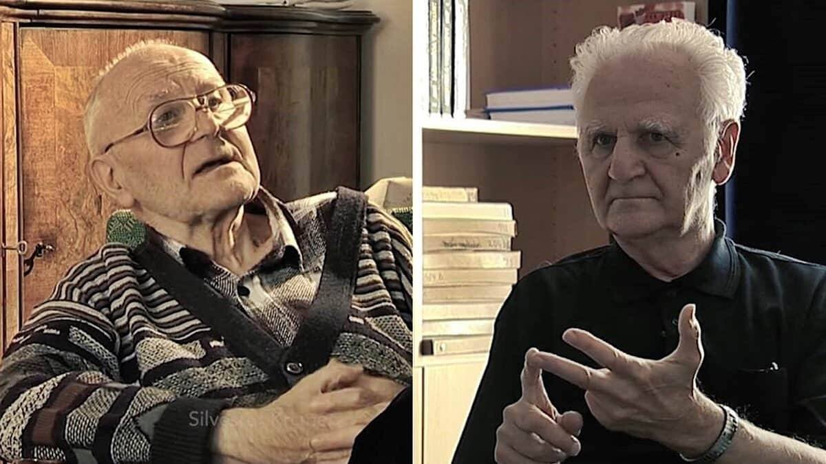 Silvester (Silvo) Krcméry (1924-2013), a la izquierda, y el padre Vladimír (Vlado) Jukl (1923-2012), a la derecha.