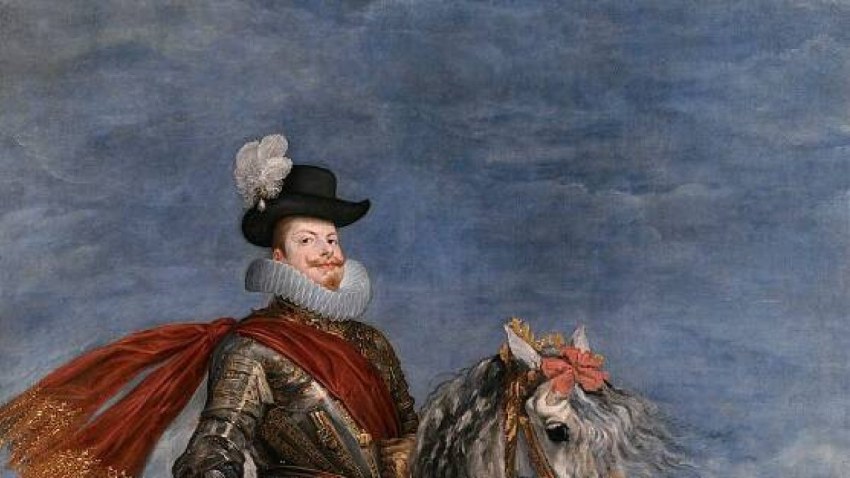 Felipe III. Por Velázquez. 1534. Trece años después de muerto el Rey.