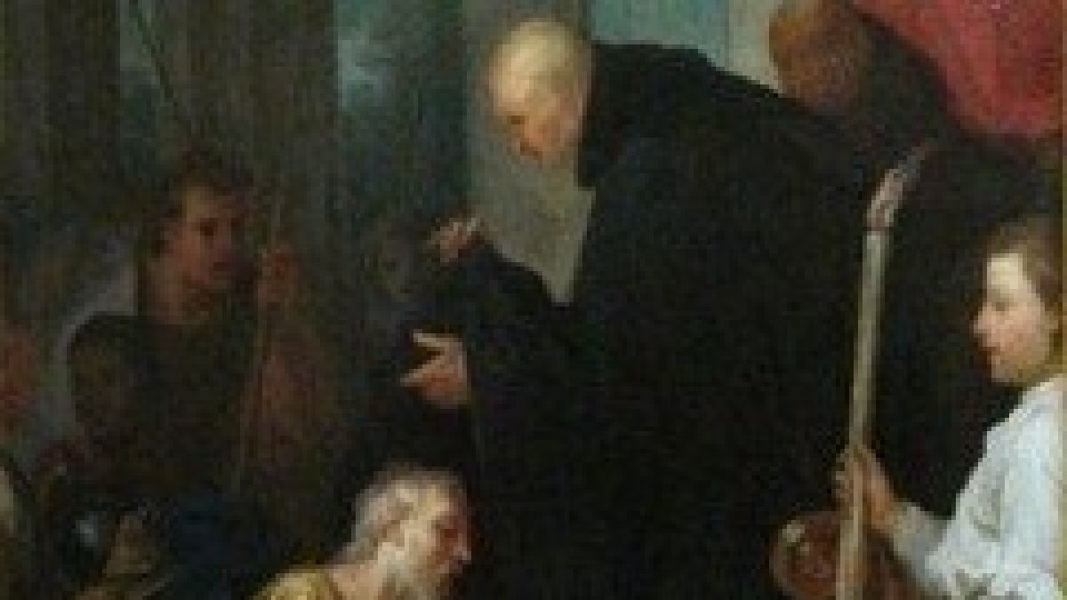 Toma de hábito de San Angilbert.