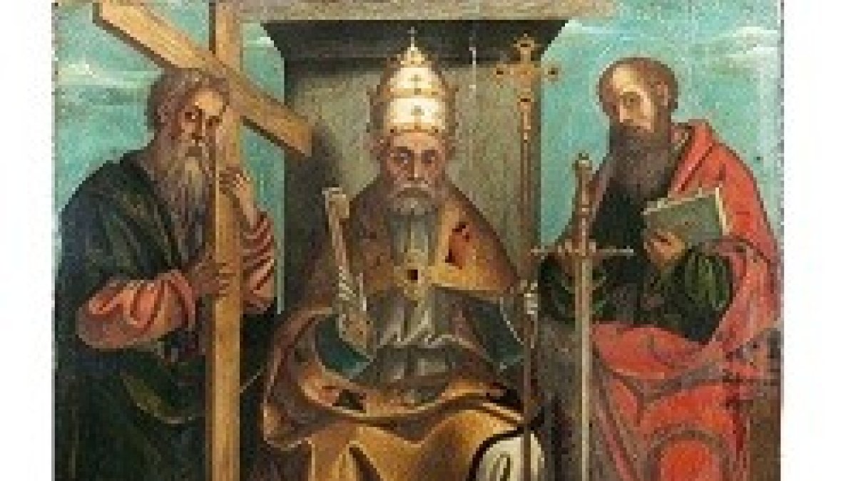 San Pedro entronizado.