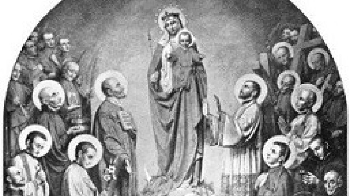 María y los santos jesuitas.