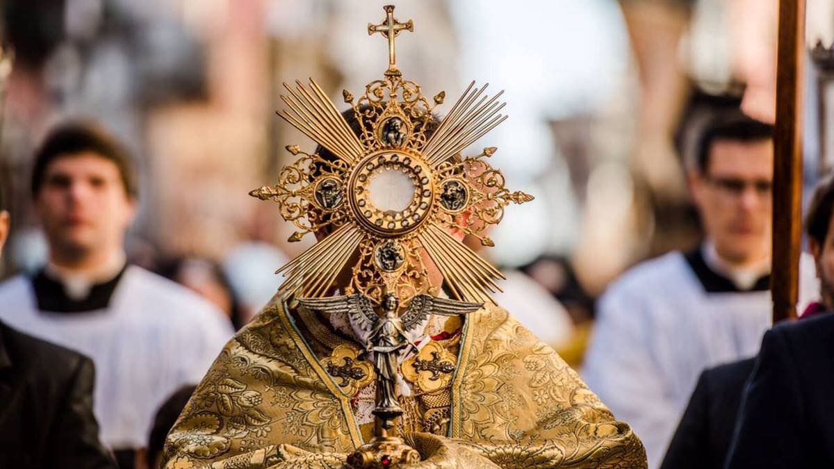 Procesión con el Santísimo Sacramento, el Corpus Christi. Foto: Dulce María / Cathopic.