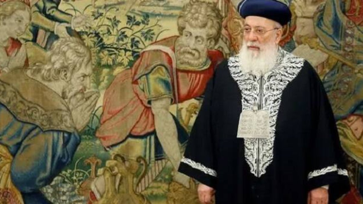 El Gran Rabino sefardí de Jerusalén a su paso por el Palacio de la Zarzuela en España