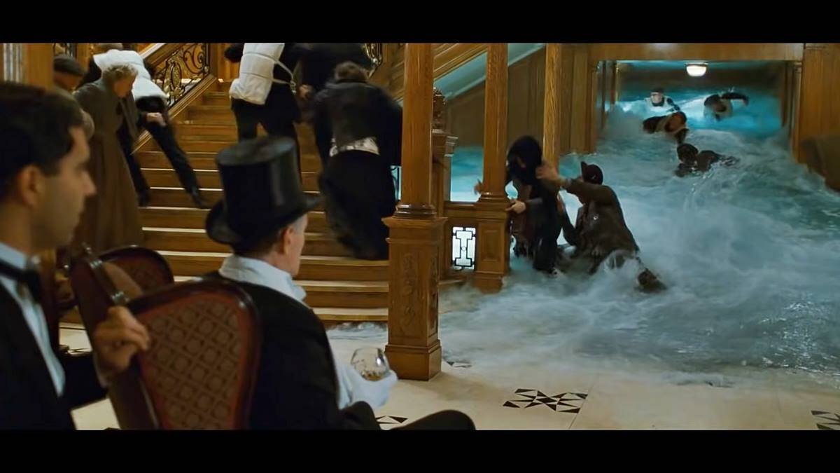 No podemos mirar a otro lado y hacer como que el barco no se está hundiendo solo porque aún no nos hemos mojado los pies. En la imagen, una escena de 'Titanic' (1997) de James Cameron.