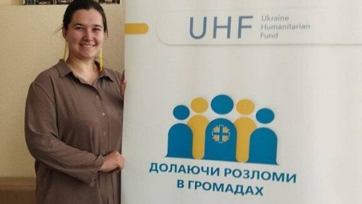 Hanna Homeniuk, de Cáritas Ucrania, es responsable de programas para construir paz y prevenir conflictos en la retaguardia