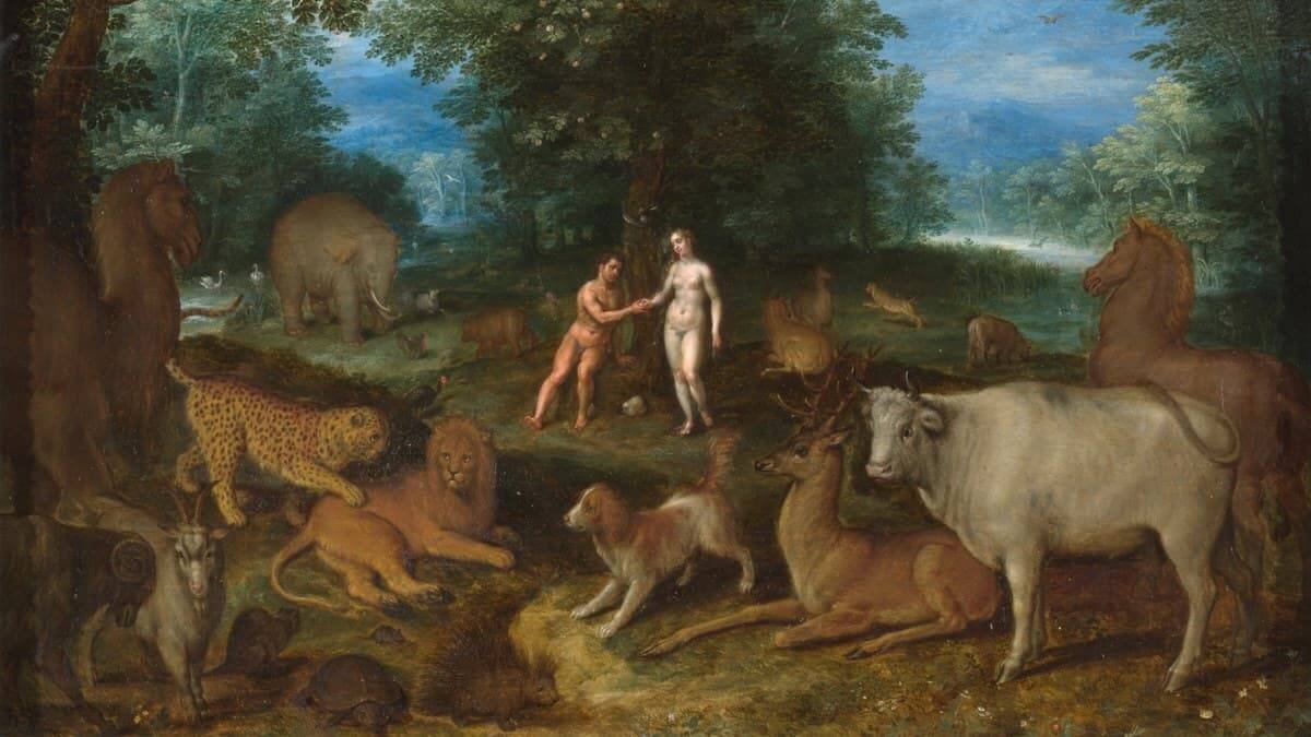 Tras el pecado original, Dios se compadeció de Adán y Eva. 'Adán y Eva en el Paraíso' (1618), de Jan Brueghel el Joven. Museo del Prado.