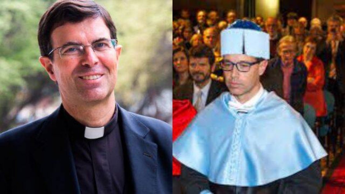 Pablo Blanco Sarto (a la izquierda) y Francesc Torralba Rosellò (a la derecha) ganadores del premio Ratzinger 2023.