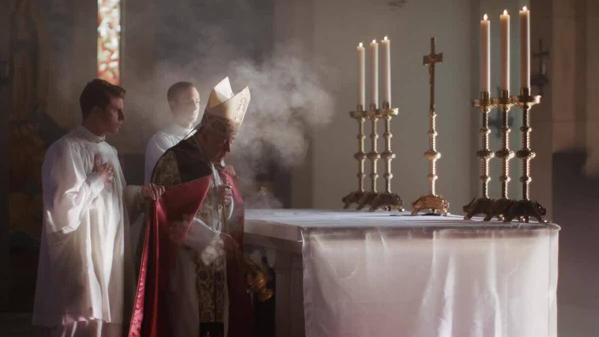 La abadía norbertina de San Miguel (California) cuenta con medio centenar de sacerdotes, 42 seminaristas y un largo listado de espera. En la imagen, una misa de la comunidad.