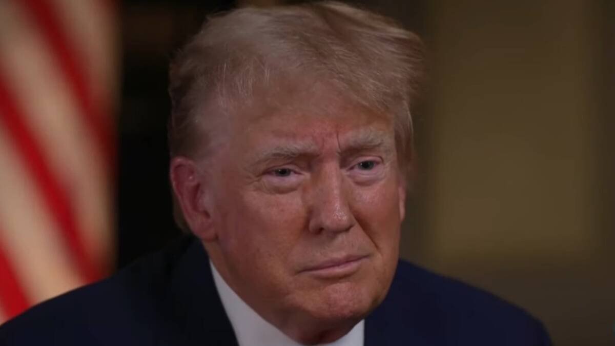 El expresidente de los Estados Unidos, Donald Trump, durante su entrevista con Kristen Welker el pasado 14 de septiembre.