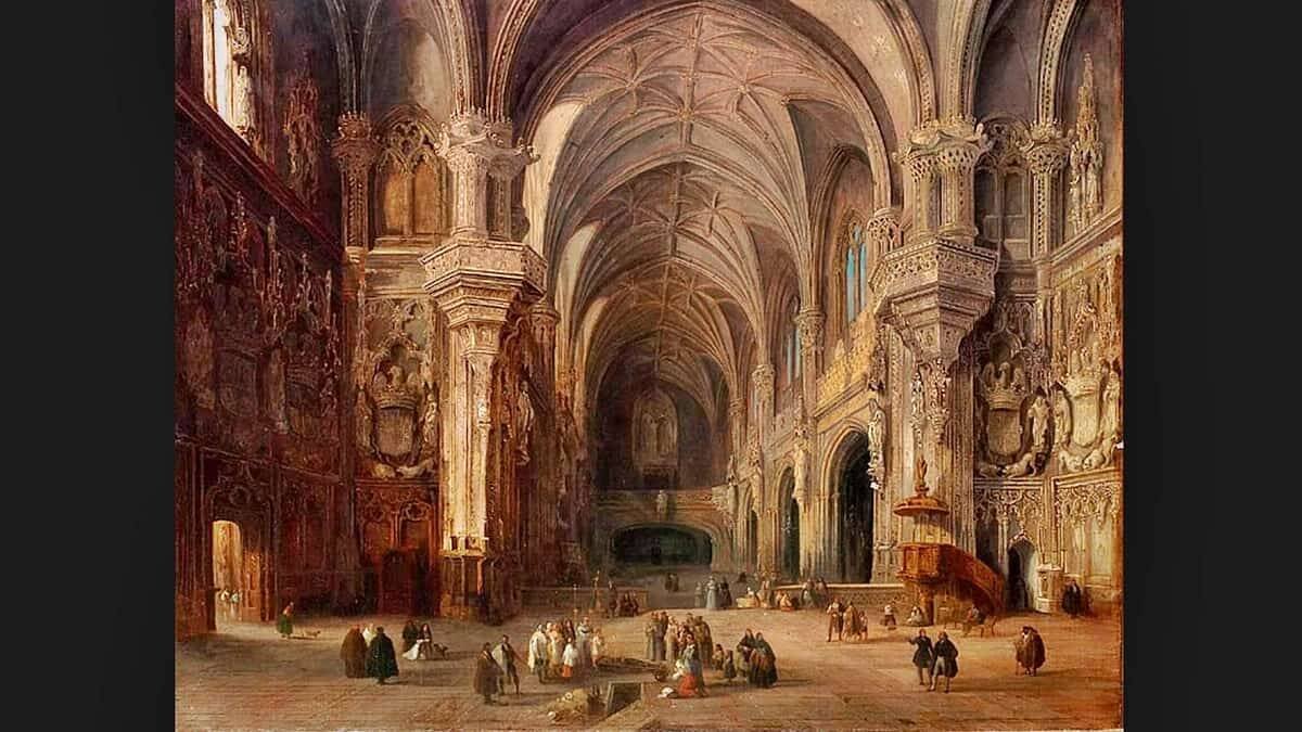 En España, la comunidad política se articuló históricamente en torno a la fe. 'La Iglesia de San Juan de los Reyes de Toledo', grabado de Jenaro Pérez Villaamil (1807-1854).