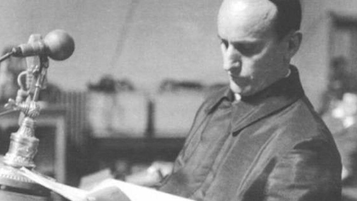 Stepinac durante el juicio-farsa que se realizó contra el 1946 y por el que fue condenado a 16 años de trabajos forzados.