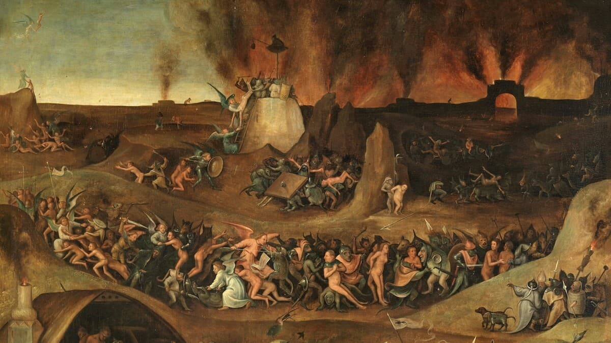 El infierno es una realidad de la cual hablan de forma expresa y notoria las Sagradas Escrituras y expresada como dogma de fe por la Iglesia. Imagen: detalle de «El infierno» de Peeter Huys (1570), Museo del Prado.