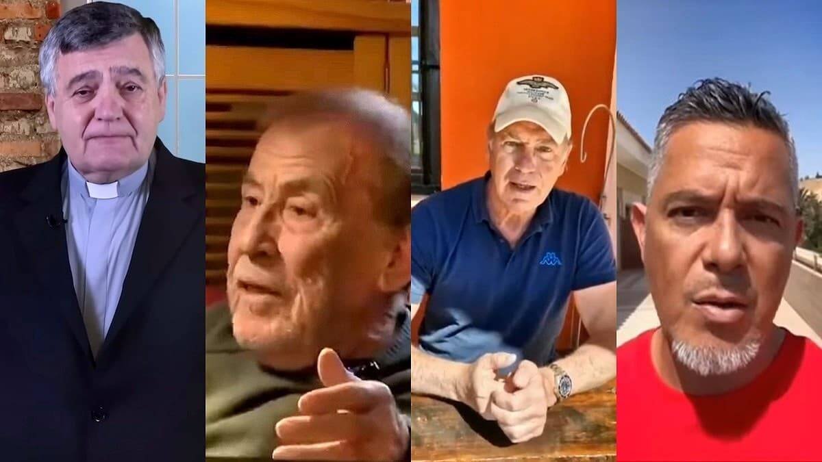 De izquierda a derecha: Santiago Martín, Fernando Sánchez Dragó, Bertín Osborne y Alejandro Sanz. Cuatro de los protagonistas de los vídeos más vistos en ReL a lo largo de 2023.
